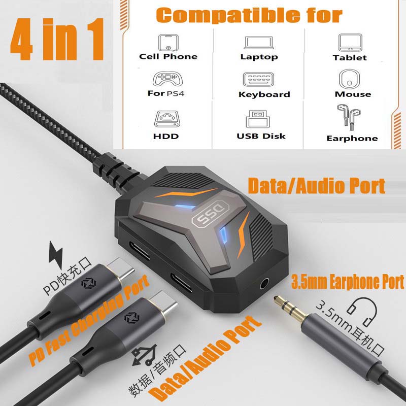 Cable Extension 3.5 - Splitter USB-C a Jack Stereo da
