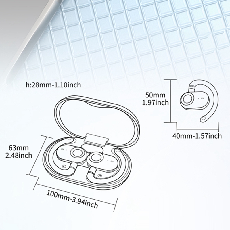 Sports Earphone Hook - Auricolari per traduzione con gancio per